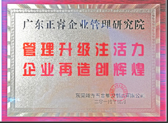 2016年11月東莞市翎喬五金塑膠製品有限公司完（wán）成管理升級
